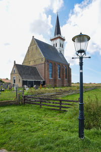 Den hoorn, texel, the netherlands. august 2021. the little church of the village den hoorn, texel.