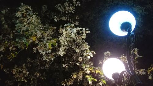 Low angle view of street light against sky