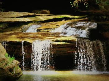 Scenic view of waterfall