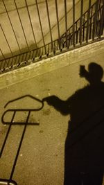 Shadow of people on wall