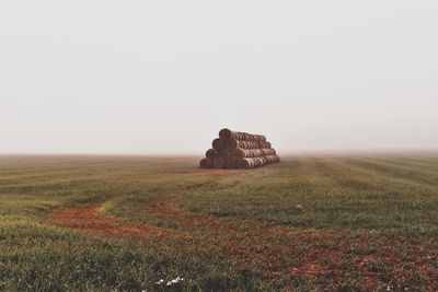 Scenic view of land against sky