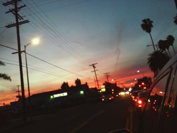 Street light against sky at night