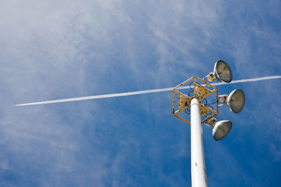 Low angle view of street light against sky