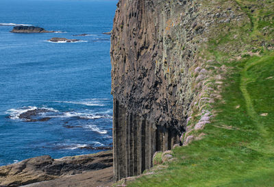 Scenic view of rocky beach