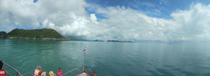 Panoramic view of sea against sky