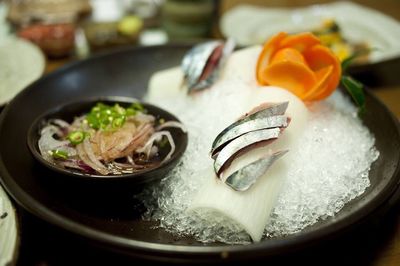 Close-up of food in plate