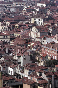 High angle shot of townscape