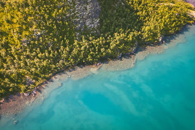 High angle view of swimming pool