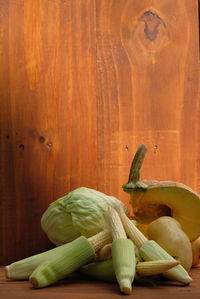 Close-up of bananas on table