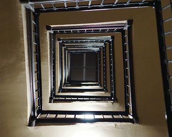 Close-up of spiral stairs