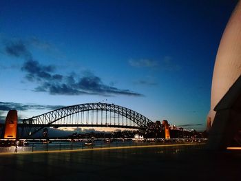 Bridge over river against blue sky