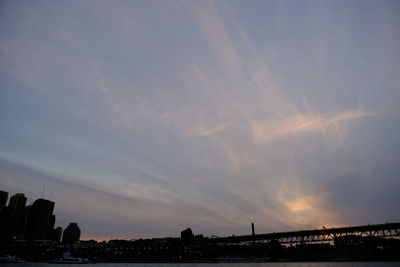 View of cityscape at sunset