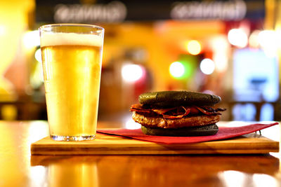 Close-up of drink on table