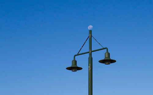 Low angle view of clear blue sky