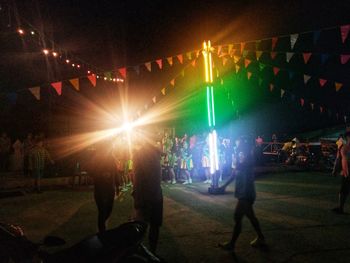 People enjoying at music concert