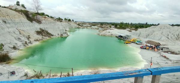 Kaolin lake at bangka belitung island.