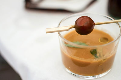 Close-up of drink in glass