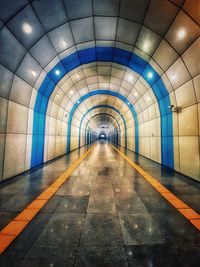 View of empty subway tunnel