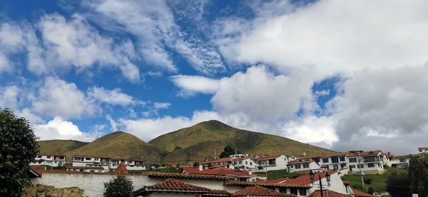 Panoramic shot of townscape against sky