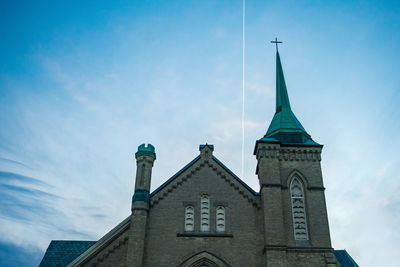 Low angle view of building against sky