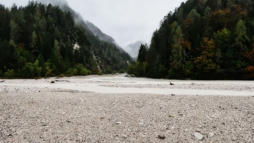 Scenic view of land against sky