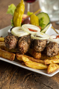 Close-up of food in plate