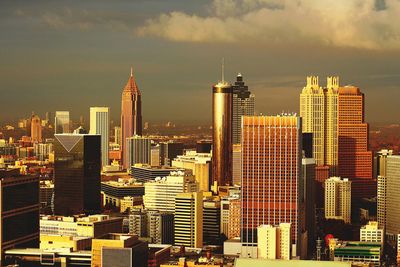 View of skyscrapers in city