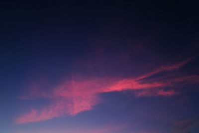 Low angle view of sky during sunset