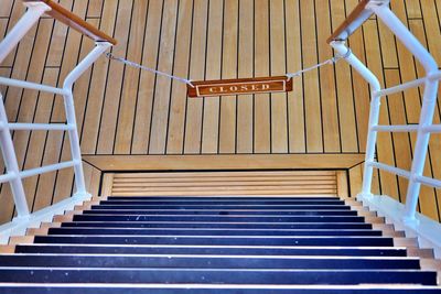 Looking down a staircase