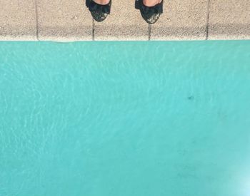 High angle view of swimming pool