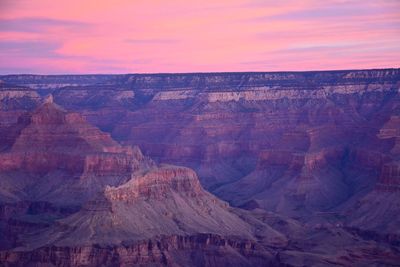 Scenic view of mountains at sunset