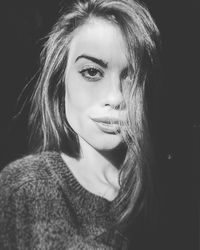 Close-up portrait of young woman