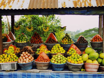 Various fruits for sale in market