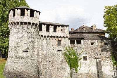 Low angle view of historical building against sky