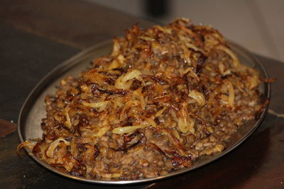 Close-up of food in plate