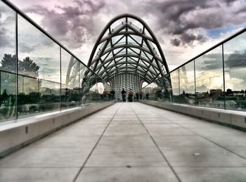 Building against cloudy sky