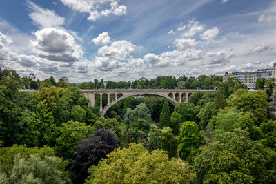The adolf's bridge, the largest stone arch bridge in the world in luxembourg city