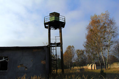 Low angle view of built structure against sky