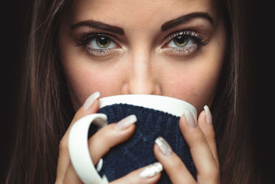 Woman drinking coffee