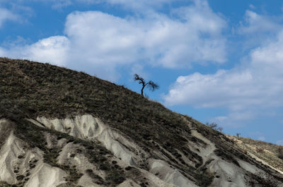 Low angle view of mountain against sky