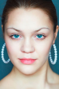 Close-up portrait of young woman