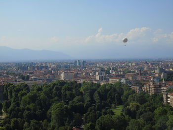 Aerial view of buildings in city