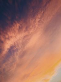 Low angle view of sky during sunset