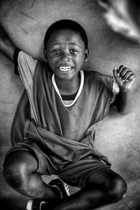 Portrait of boy smiling