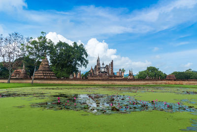 Panoramic view of historical building against sky