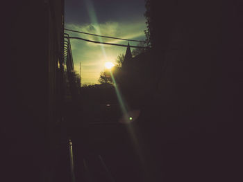 Sun shining through clouds