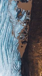 High angle view of rock formations