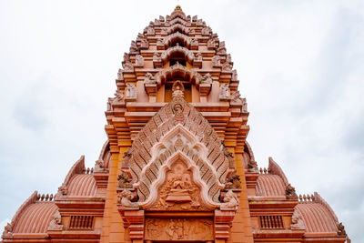 Low angle view of temple against sky