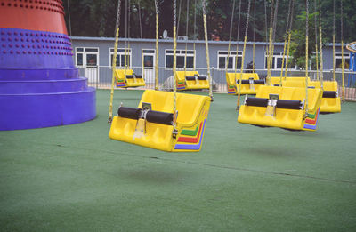 Swings hanging at playground