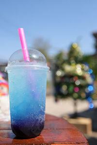 Close-up of drink on table